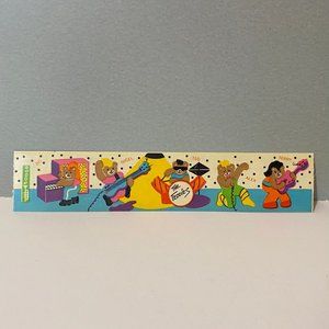 Vintage 1984 Toots Cardesign Teddy & The Rockers Bear Band Sticker Strip